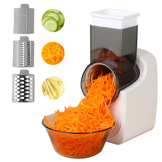 Electric Cheese Grater Slicer Shredder Vegetable Spiralizer