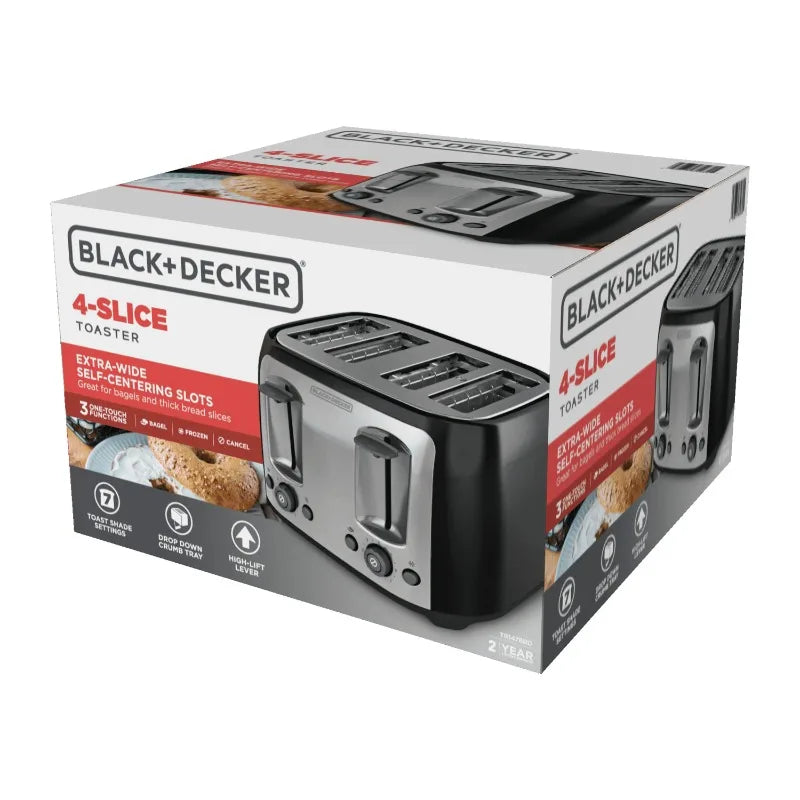 Black And Decker Four Slice Toaster With Extra Wide Slots