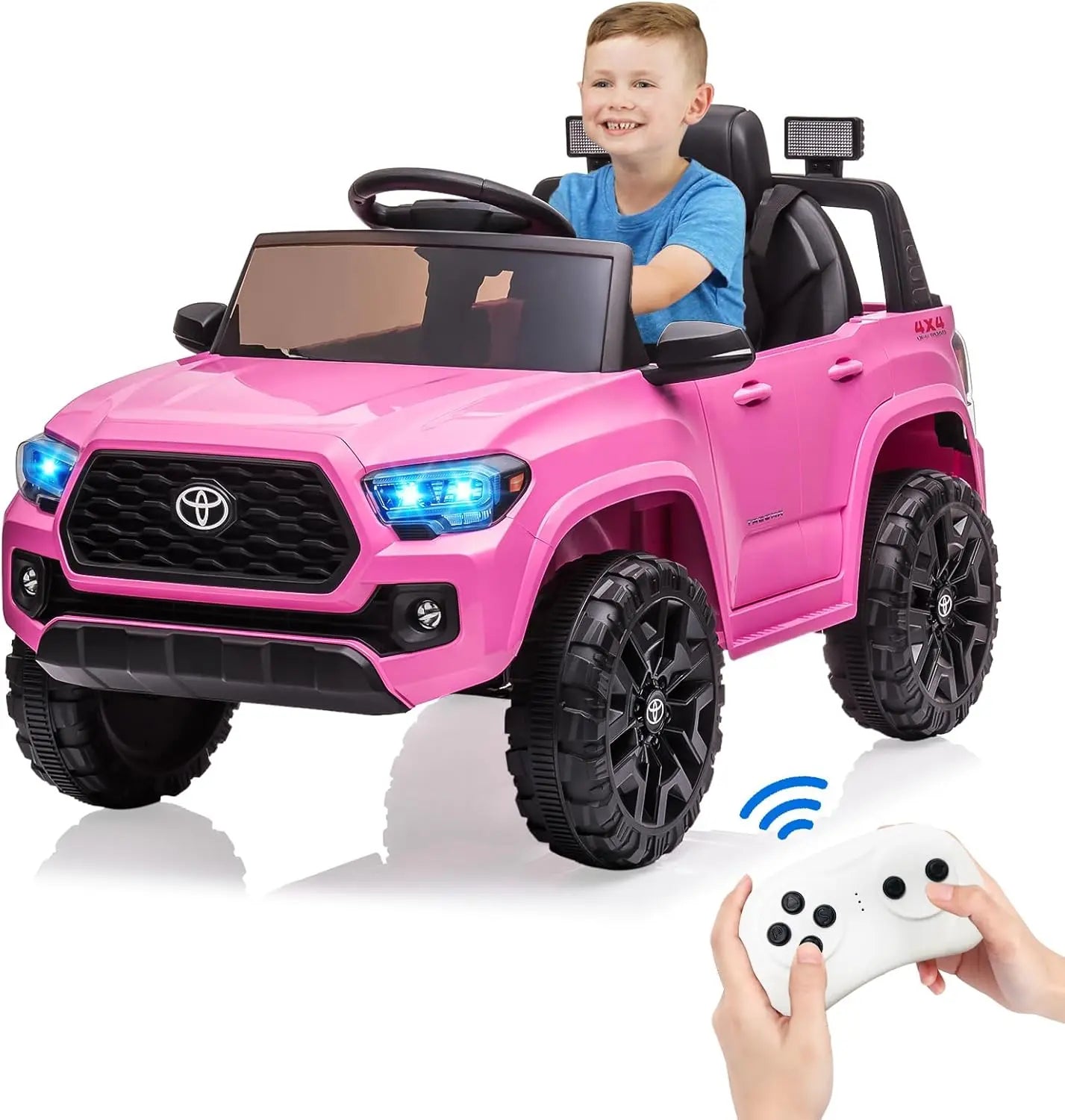 12V Kids Ride On Truck With Remote 3 Speeds LED Lights