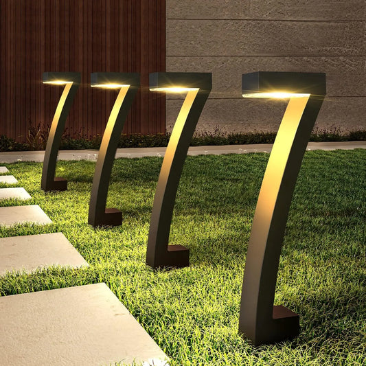 6 Pack Bright Solar Outdoor Lights Pathway 12 Hours Solar Garden Lights Auto On Off for Outside Landscape Path Yard Walkway