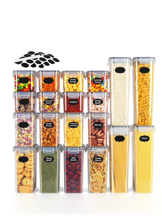 20 Pcs Airtight Food Storage Containers With Lids For Pantry