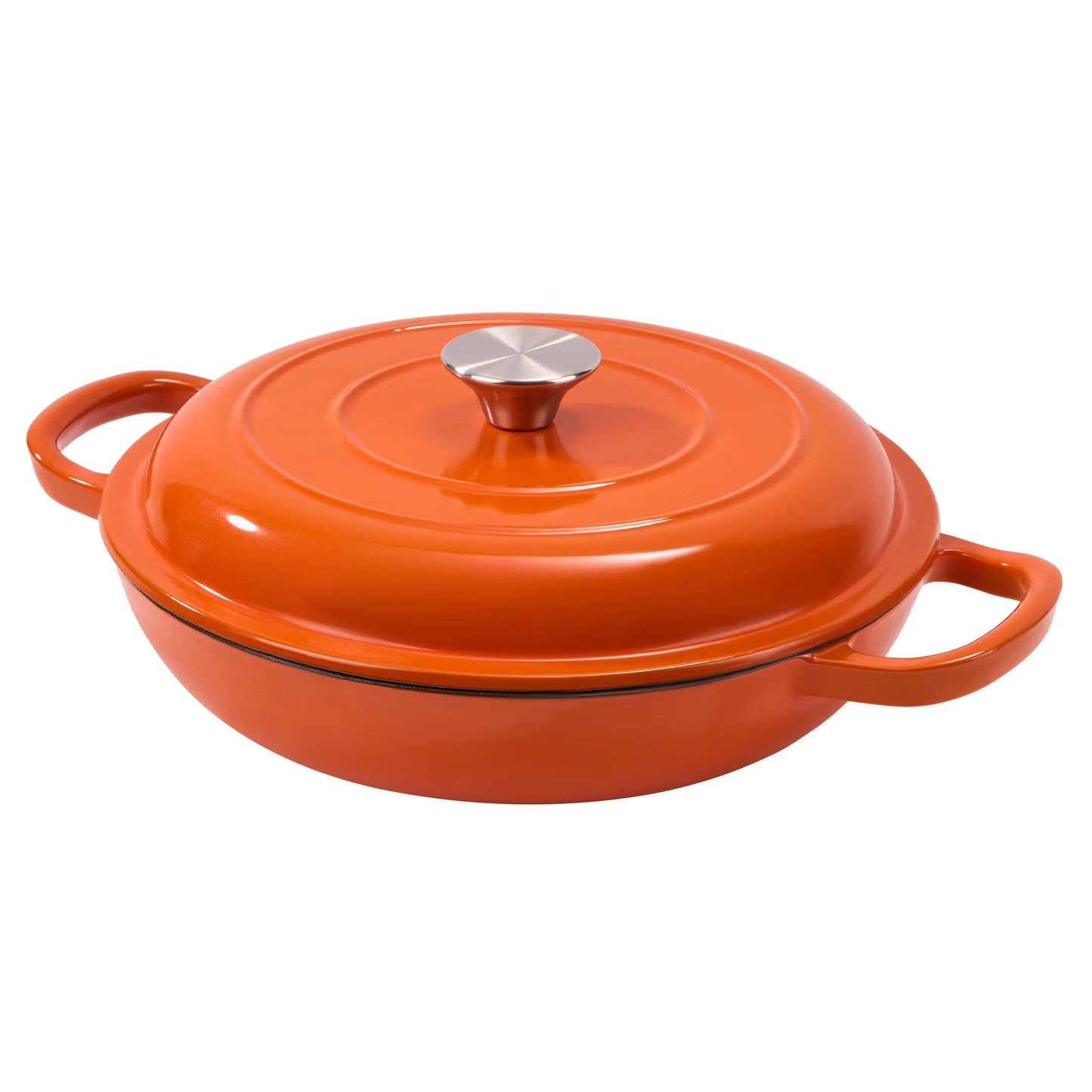 3 Quart Enamel Light Cast Iron Dutch Oven Double Handle Dutch Pot Cooking Stew Heavy Duty Non Stick Oven Safe Up To 500 Degrees Fahrenheit