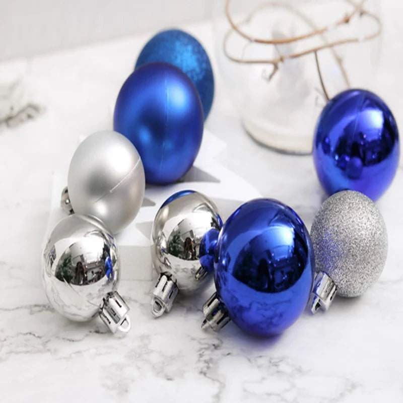 24Pcs/set Christmas Ball Ornaments Christmas Tree Hanging Pendants Home Party Decor 2024 Navidad Natal New Year Gift