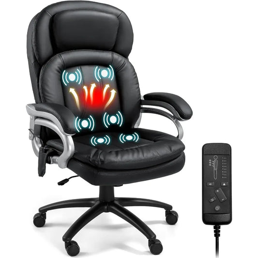 Big And Tall Office Chair 6 Point Vibration Heat 500lbs