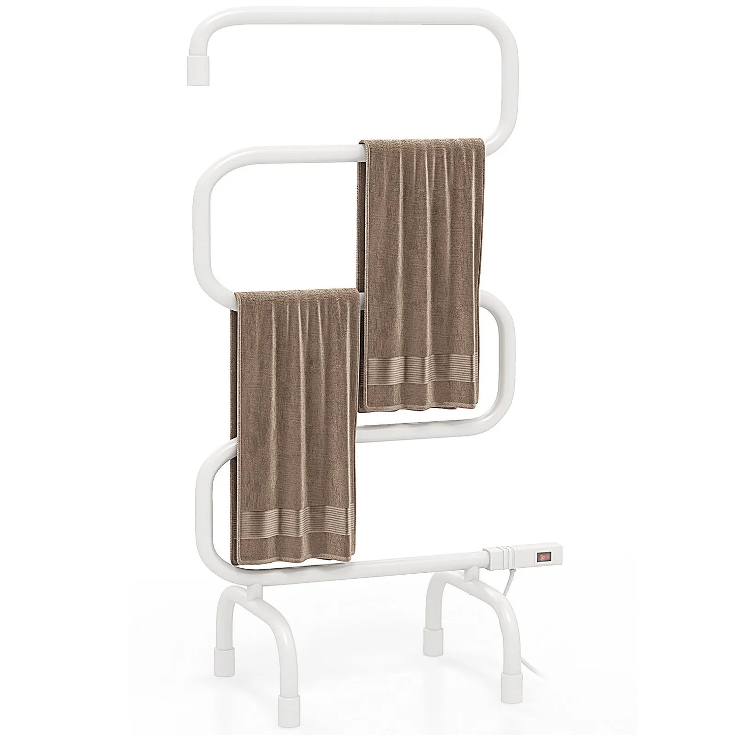 100W Electric Towel Warmer Rack Freestanding Wall Mount