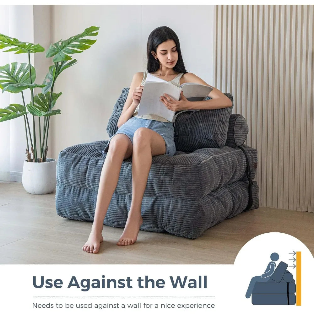 Portable Folding Sofa Bed Sleeper Chair With Back Support