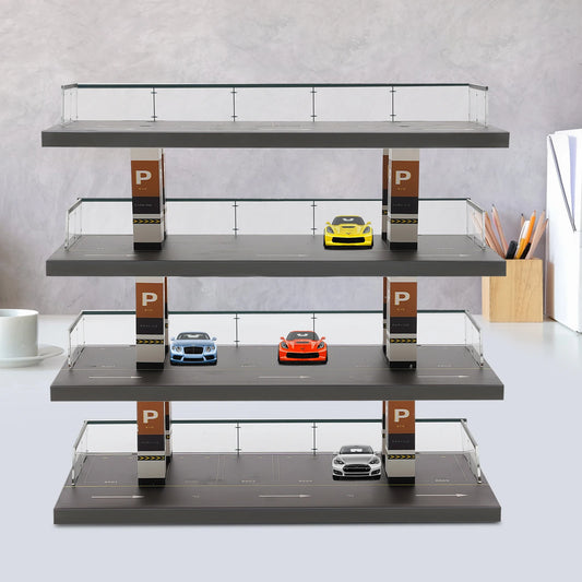 1/64 Parking Lot Toy Car Display Rack and Storage Cabinet