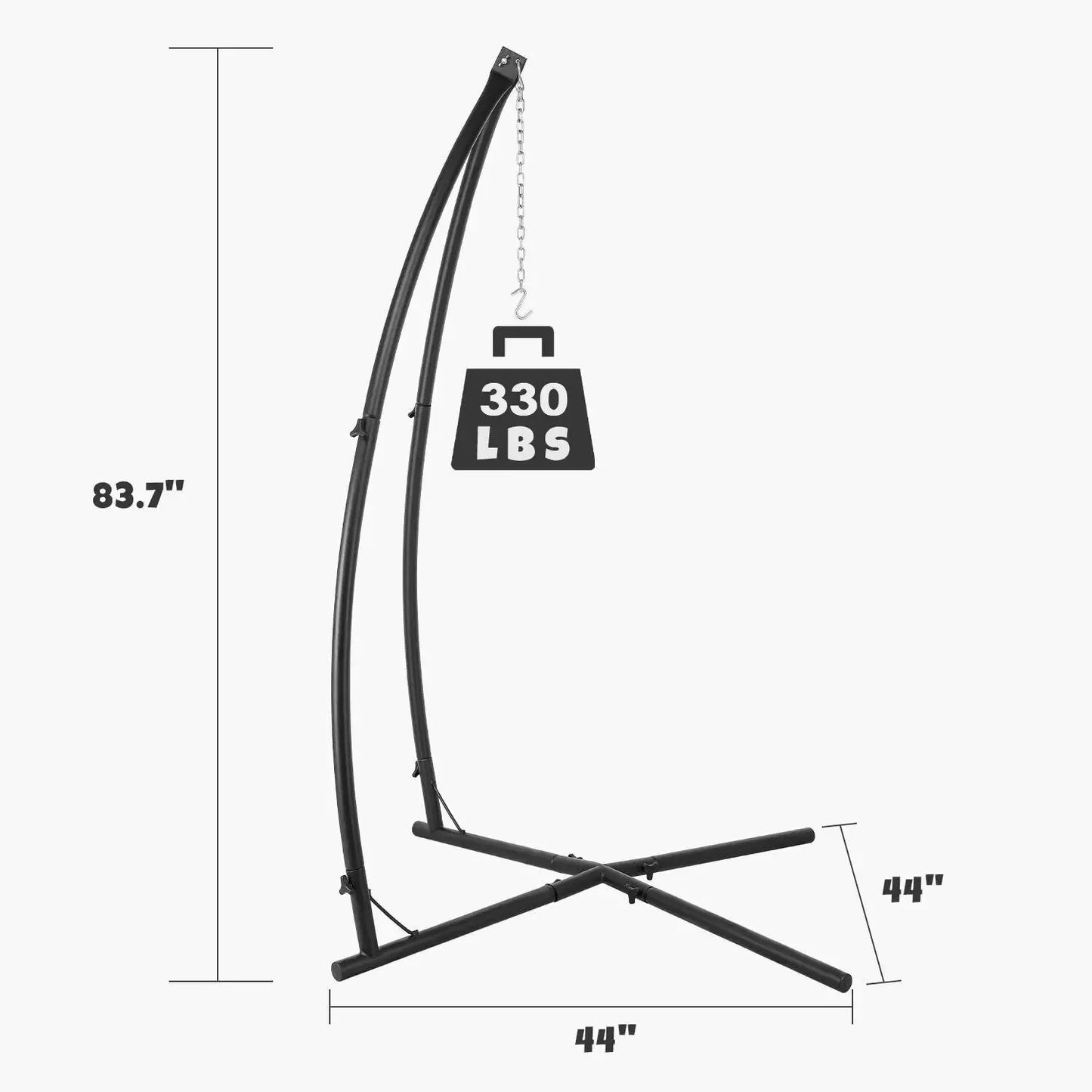 Homfa Hammock Chair Stand C Type Adjustable Frame 210cm
