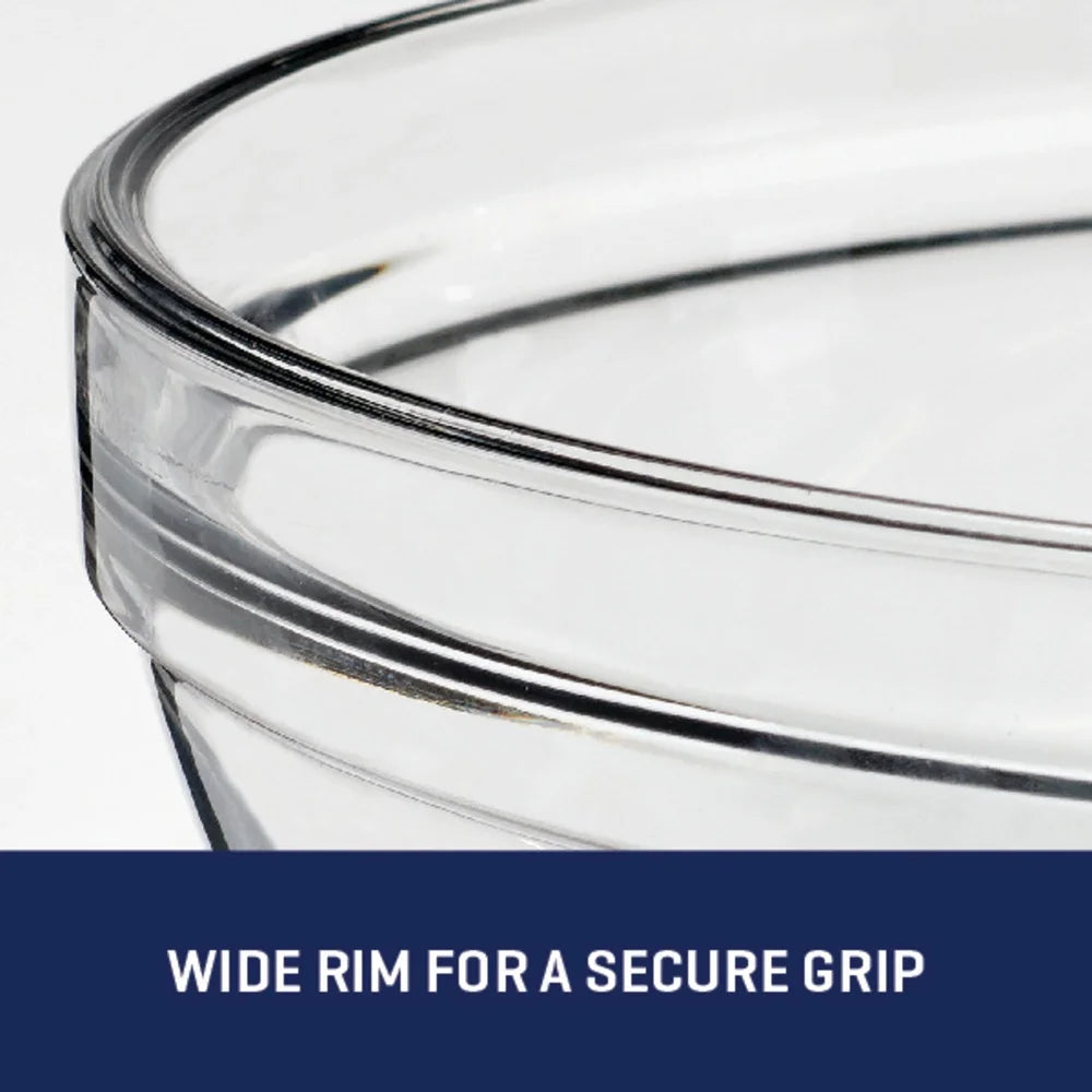 10 Piece Glass Mixing Bowl Set Oven Dishwasher Microwave Safe Nesting Design Prep Measure Mix Serve Kitchen Essentials