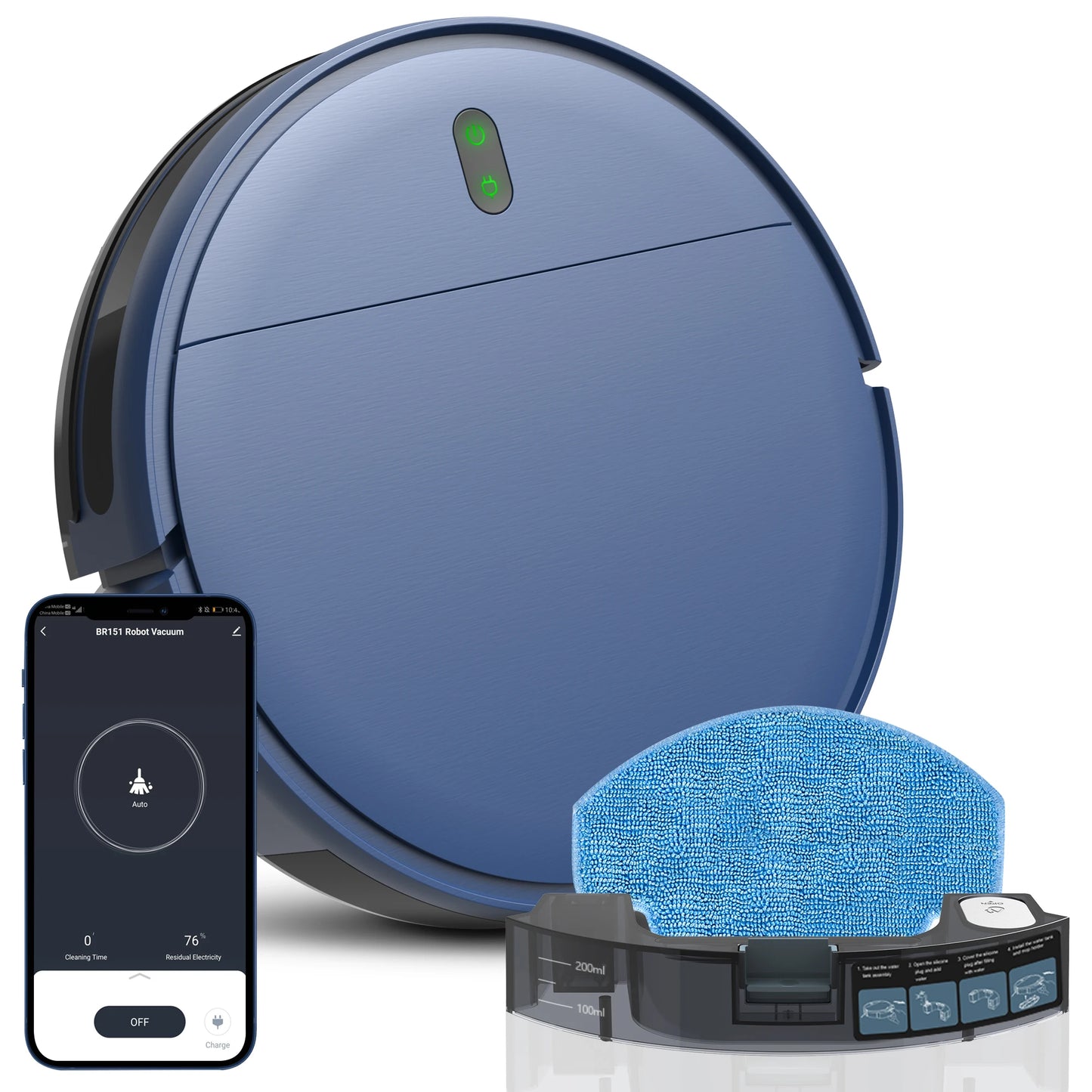 Rayfurn Robot Vacuum Cleaner 6000Pa Auto Charge App Control