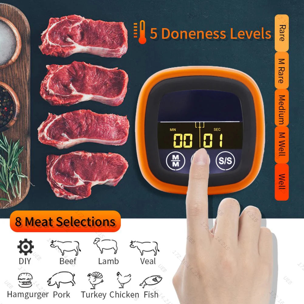Digital Meat Thermometer With Dual Probes For Grilling