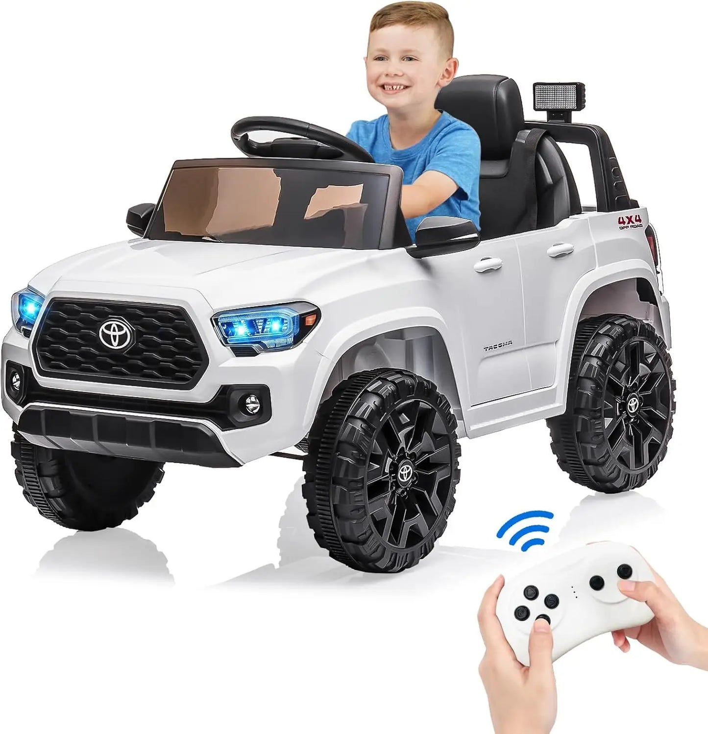 12V Kids Ride On Truck With Remote 3 Speeds LED Lights