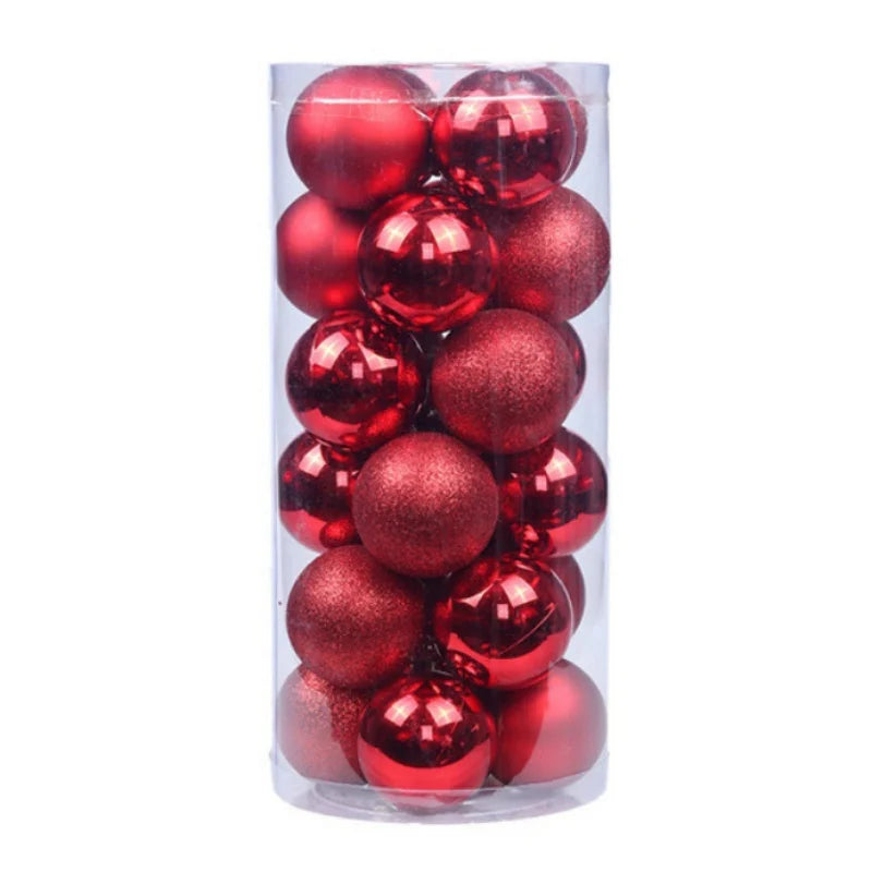 24Pcs/set Christmas Ball Ornaments Christmas Tree Hanging Pendants Home Party Decor 2024 Navidad Natal New Year Gift