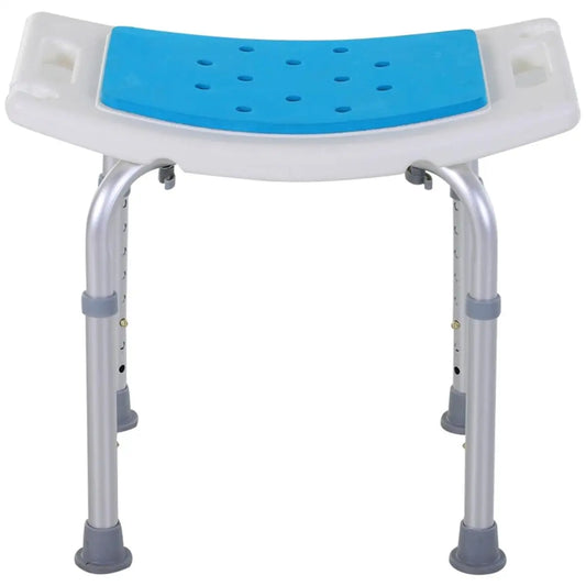 Adjustable Shower Chair for Seniors and Disabled Lightweight Portable Bath Seat with Side Handles and 6-Level Adjustable Height