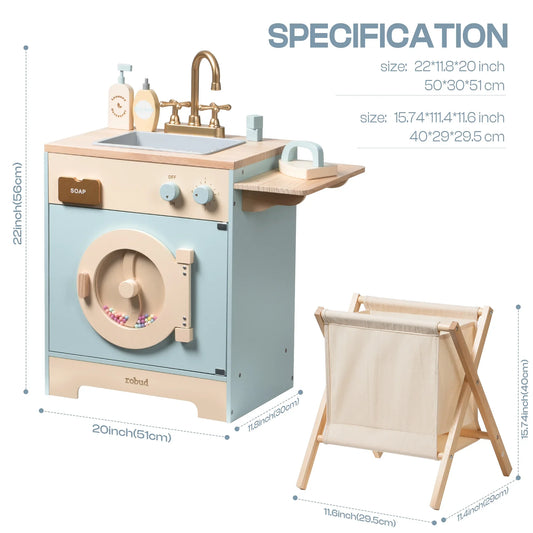 Robotime Robud Kitchen Washer Playset Ages 3 Up Blue