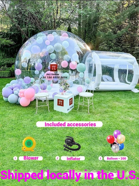Inflatable Bubble House PVC Tent with Blower Protective Carpet PVC Repair Glue Air Pump Colorful Balloons Free Shipping Small