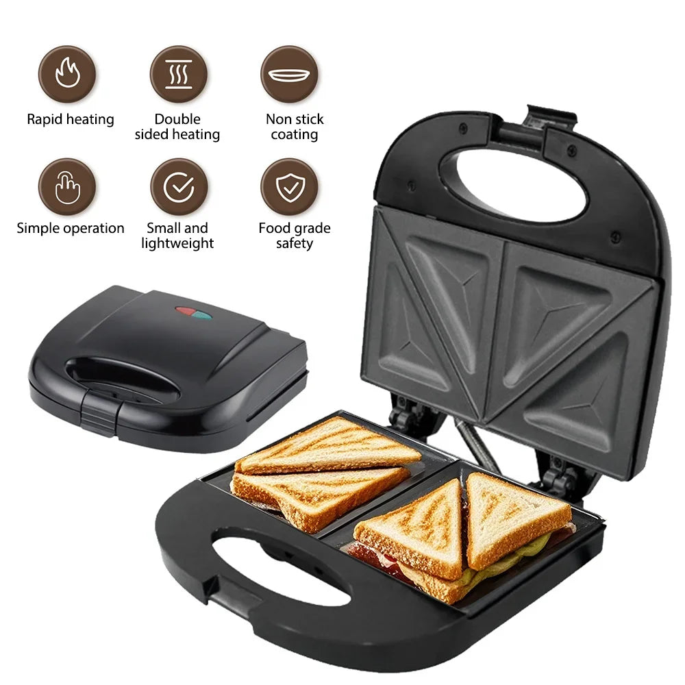 Electric Waffle Maker Interchangeable Grill Plates Nonstick