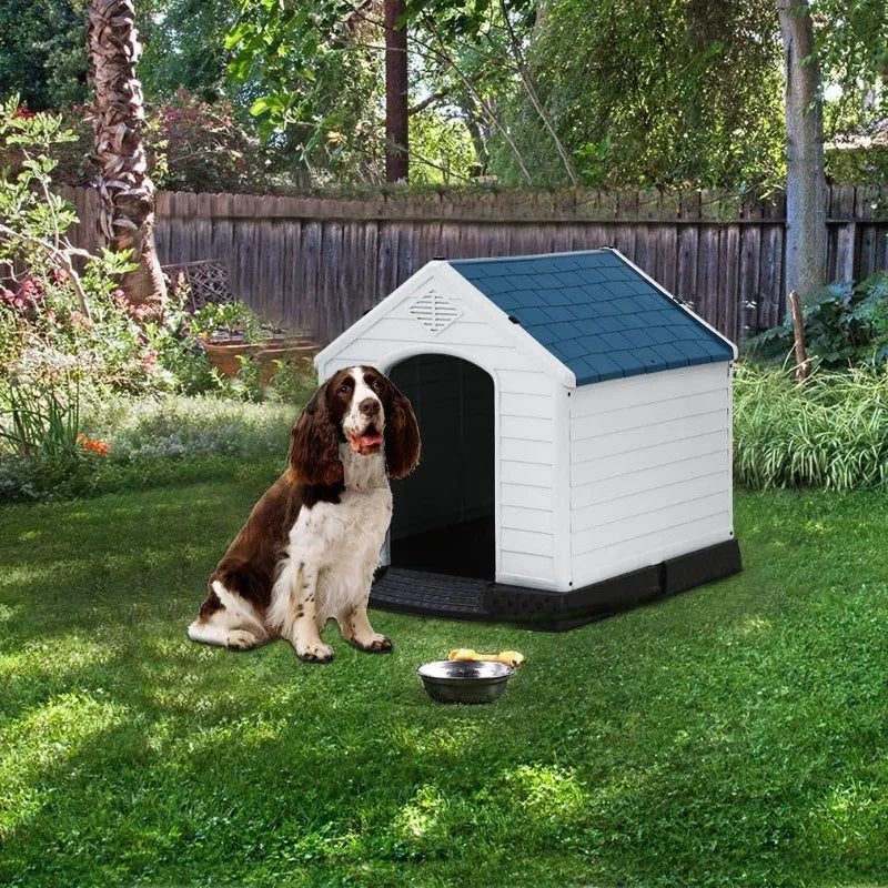 BestPet Dog House Indoor Outdoor Insulated Kennel Durable Plastic Dog House for Small Medium Large Dogs Weather and Water Resistant