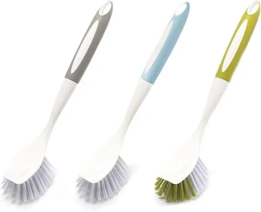 Dish Brush Scrubber With Handle 3 Pack Stiff Bristles