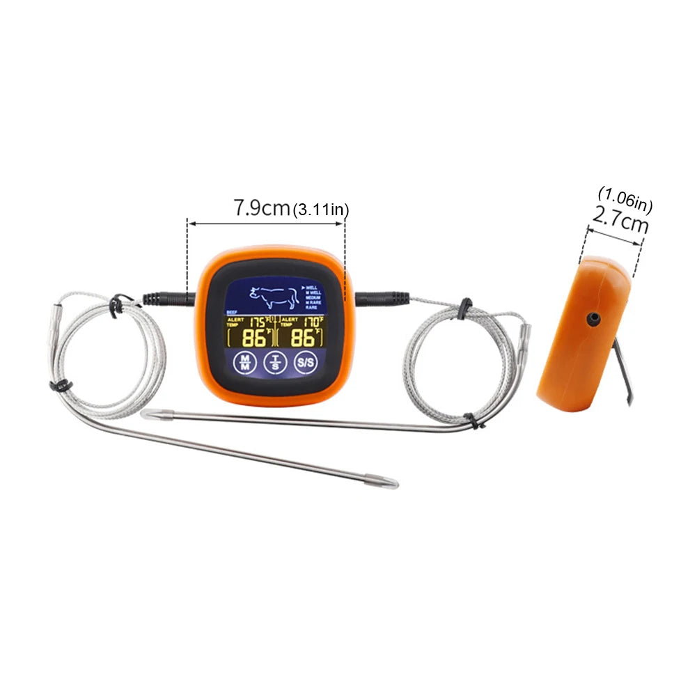 Digital Meat Thermometer With Dual Probes For Grilling