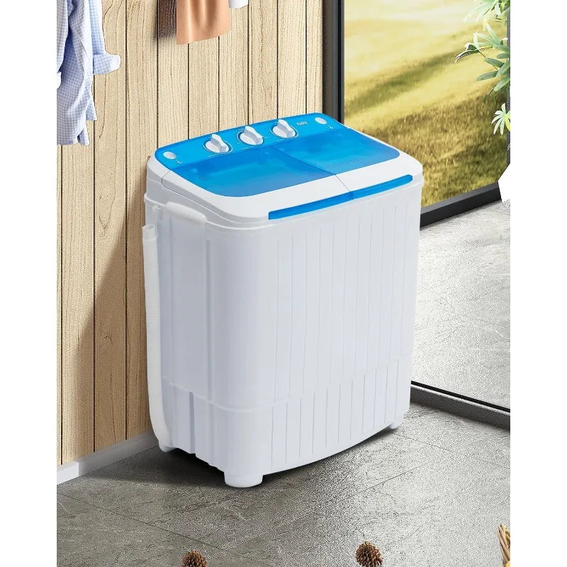 XMSJH Portable Twin Tub Washing Machine 16.5 Lbs Capacity