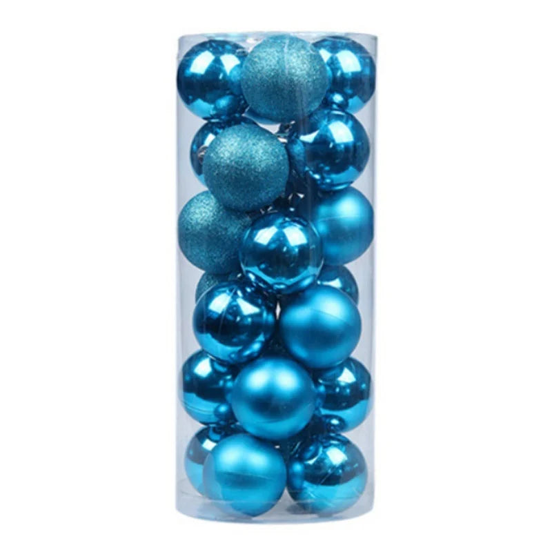 24Pcs/set Christmas Ball Ornaments Christmas Tree Hanging Pendants Home Party Decor 2024 Navidad Natal New Year Gift