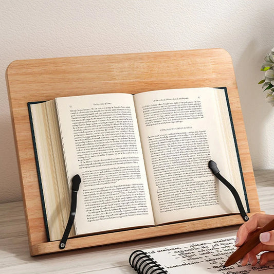 Adjustable Reading Rest Tablet and Page Paper Clips Cookbook Reading Desk Sturdy Bookstand Lightweight Bookstand for Textbooks