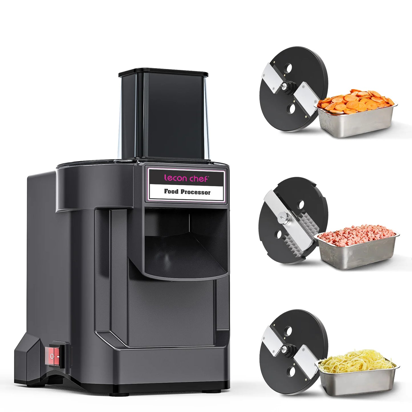 Lecon Chef 3 in 1 Electric Food Processor Vegetable Dicer