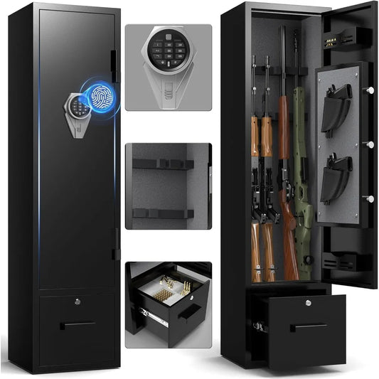 Biometric Gun Safe For Home Rifle And Pistols Quick Access