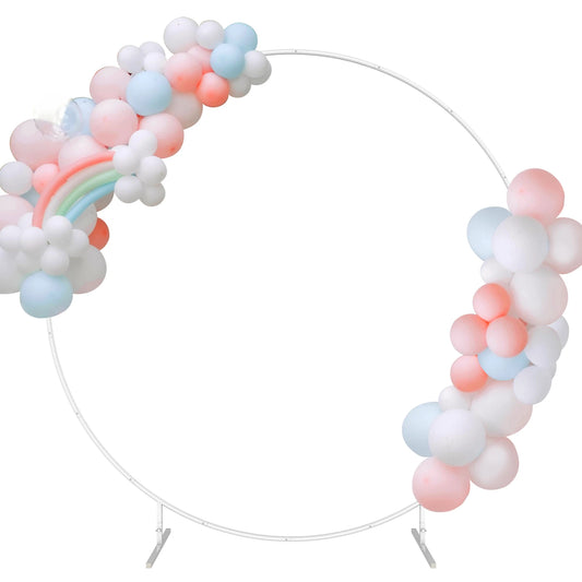 Metal Circle Stand Wedding Arch Round Balloon Arch Flower Background Arch DIY Frame Birthday Party Baby Shower Decoration White