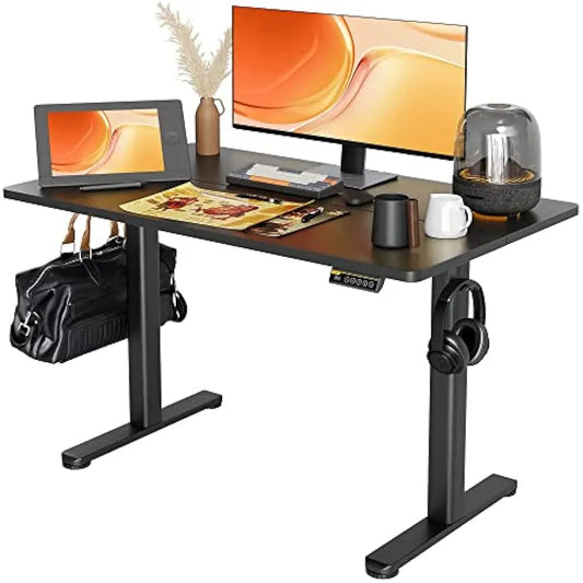 Electric Standing Desk Adjustable Height Stand Up Desks 24x48 Inches Sit Stand Home Office Desks with Splice Board and Frame