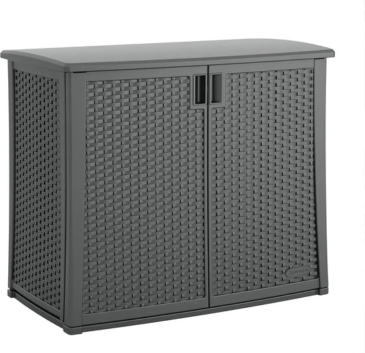Lockable Outdoor Cabinet Storage for Patio Garden and Backyard 97 Gallon Cool Gray
