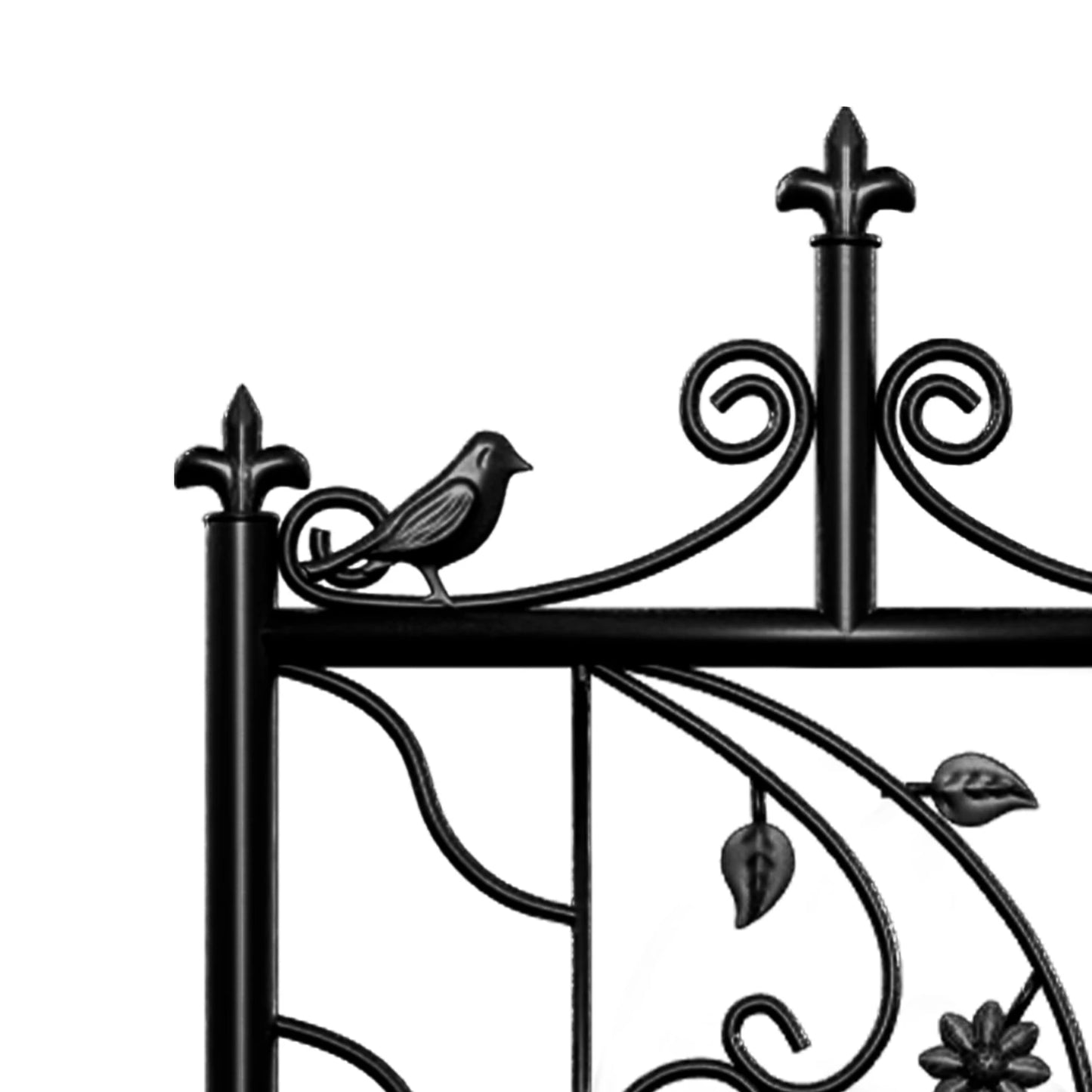 71 Inch Garden Trellis Metal Fence Black Lattice Panel