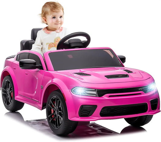 12V Dodge Charger Hellcat Kids Electric Ride On Car Remote